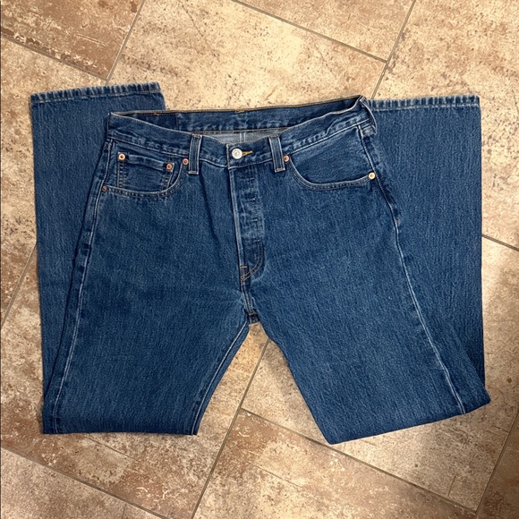 Levi's 501 Men's Blue Jeans 34x34 - Picture 3 of 6